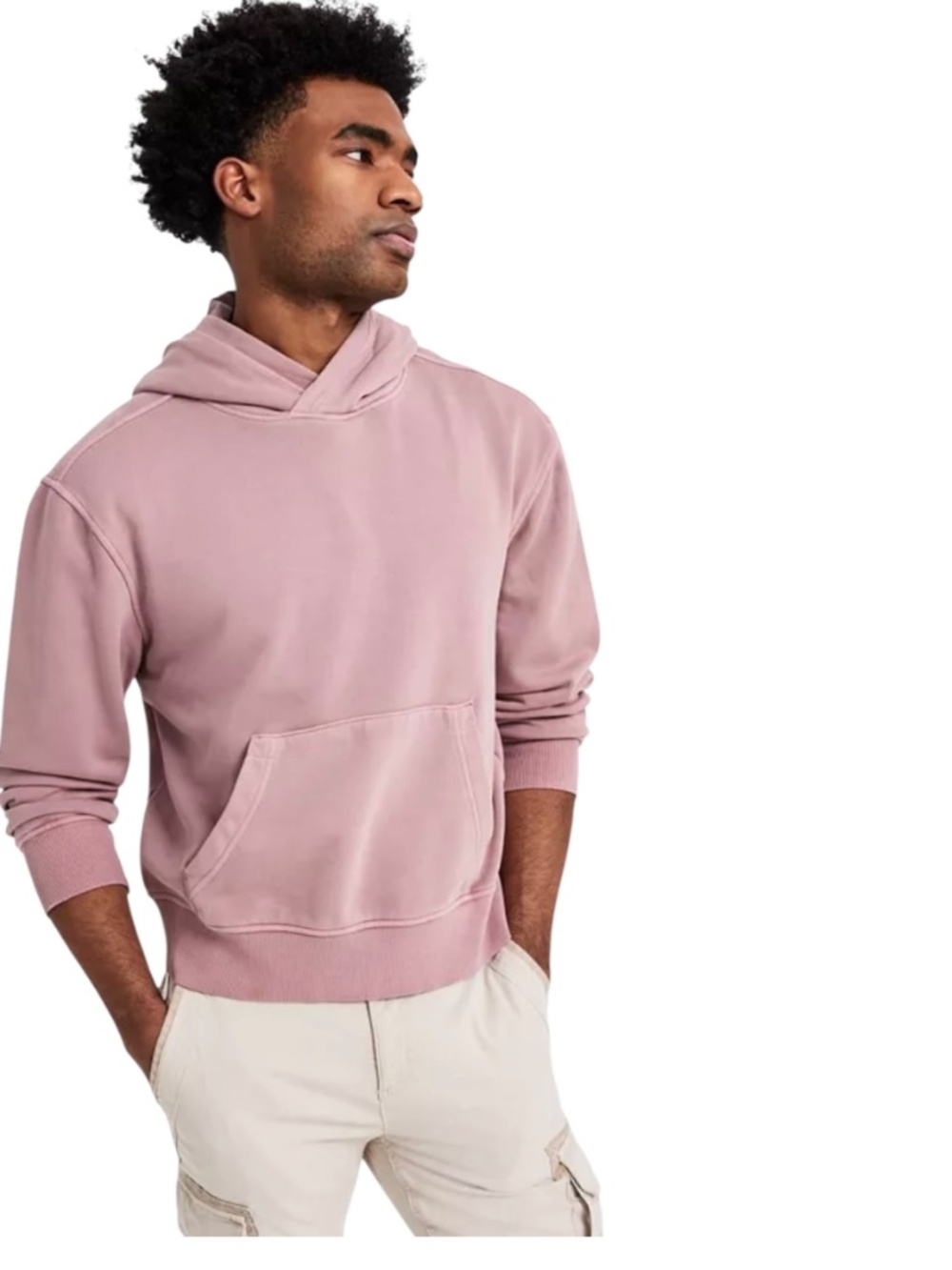 Sun + Stone Men's Heritage Regular-Fit Hoodie, Sandy Blush Size 2XL - NWT